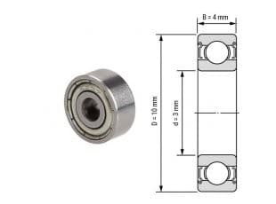  Ball Bearings 623ZZ 3x10x4mm — image 1